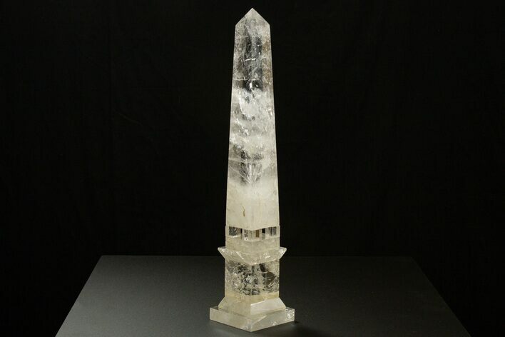 Polished Clear Quartz Obelisk - Madagascar #337667